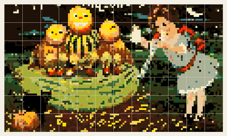 A Merry Halloween cross stitch chart, 120 by 70 stitches, 26 colors, DMC 3809, 801, 935, 938, 726, 733, 677, 890, 934, 16, 310, 3854, 3776, 3346, 3371, 780, 973, 581, 972, 738, 918, 3031, 09, 523, 606, 471