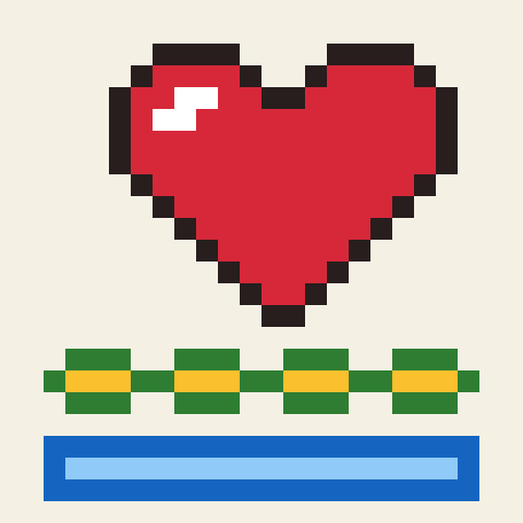 Pixel art heart